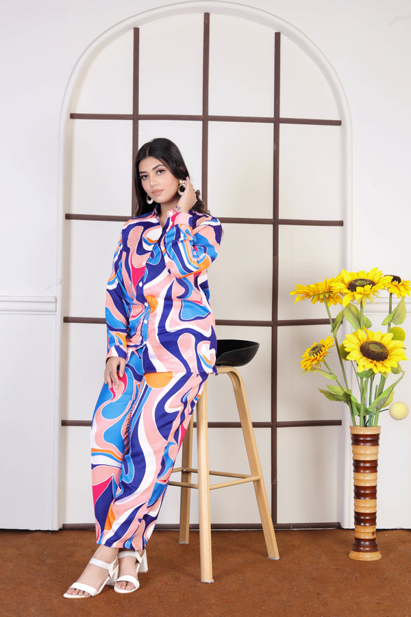 WAVE MULTICOLOUR  CO-ORD SET