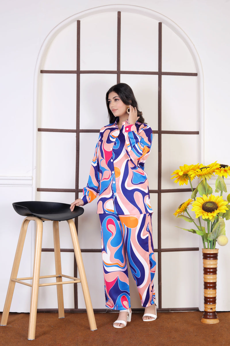 WAVE MULTICOLOUR  CO-ORD SET