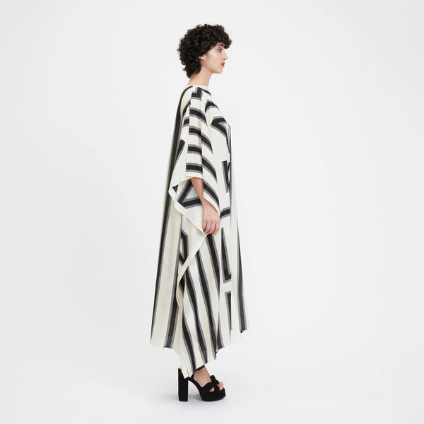 WHITE SCALE FRENCH MOSS KAFTAN