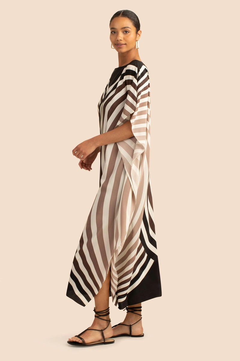 SCULPTED SILK MONO MUSE KAFTAN