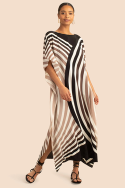 SCULPTED SILK MONO MUSE KAFTAN