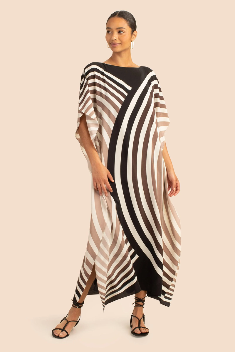 SCULPTED SILK MONO MUSE KAFTAN